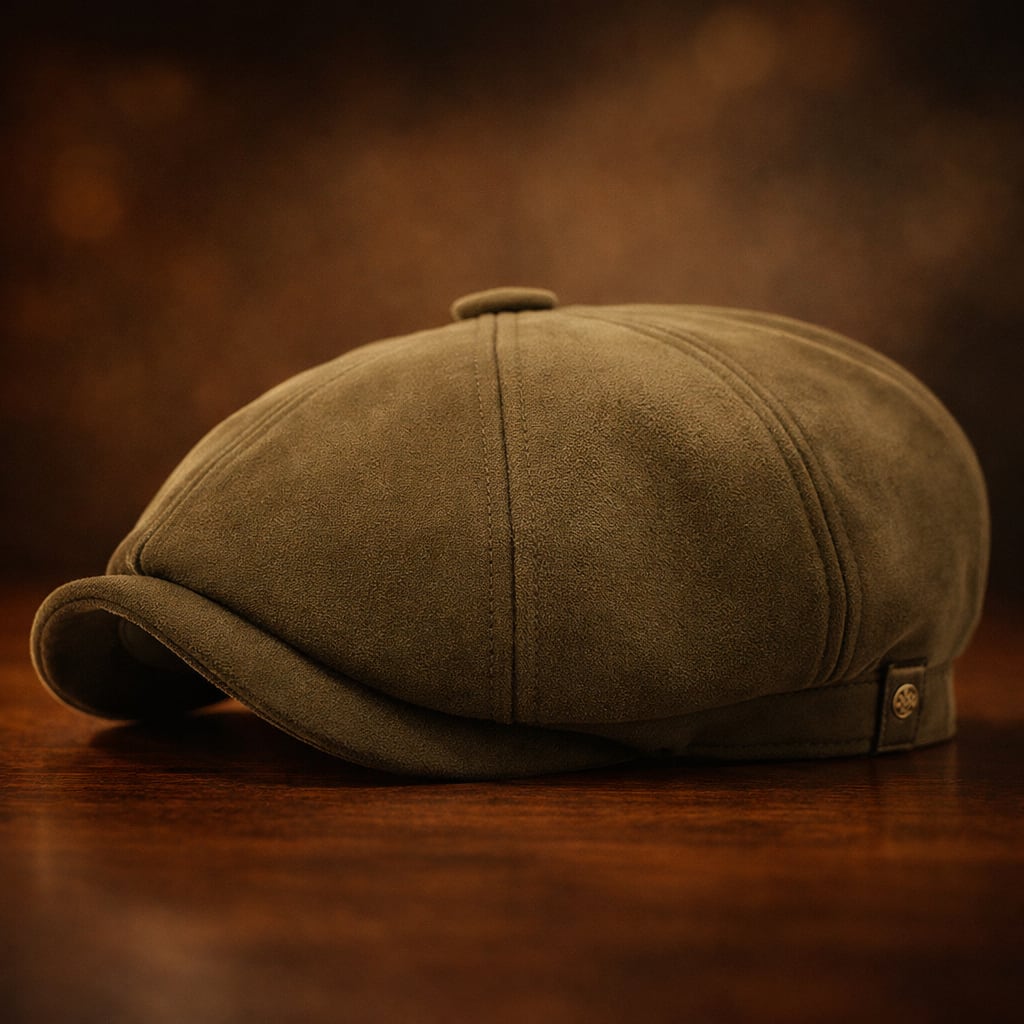 Unisex Faux Suede Newsboy Cap - Dane