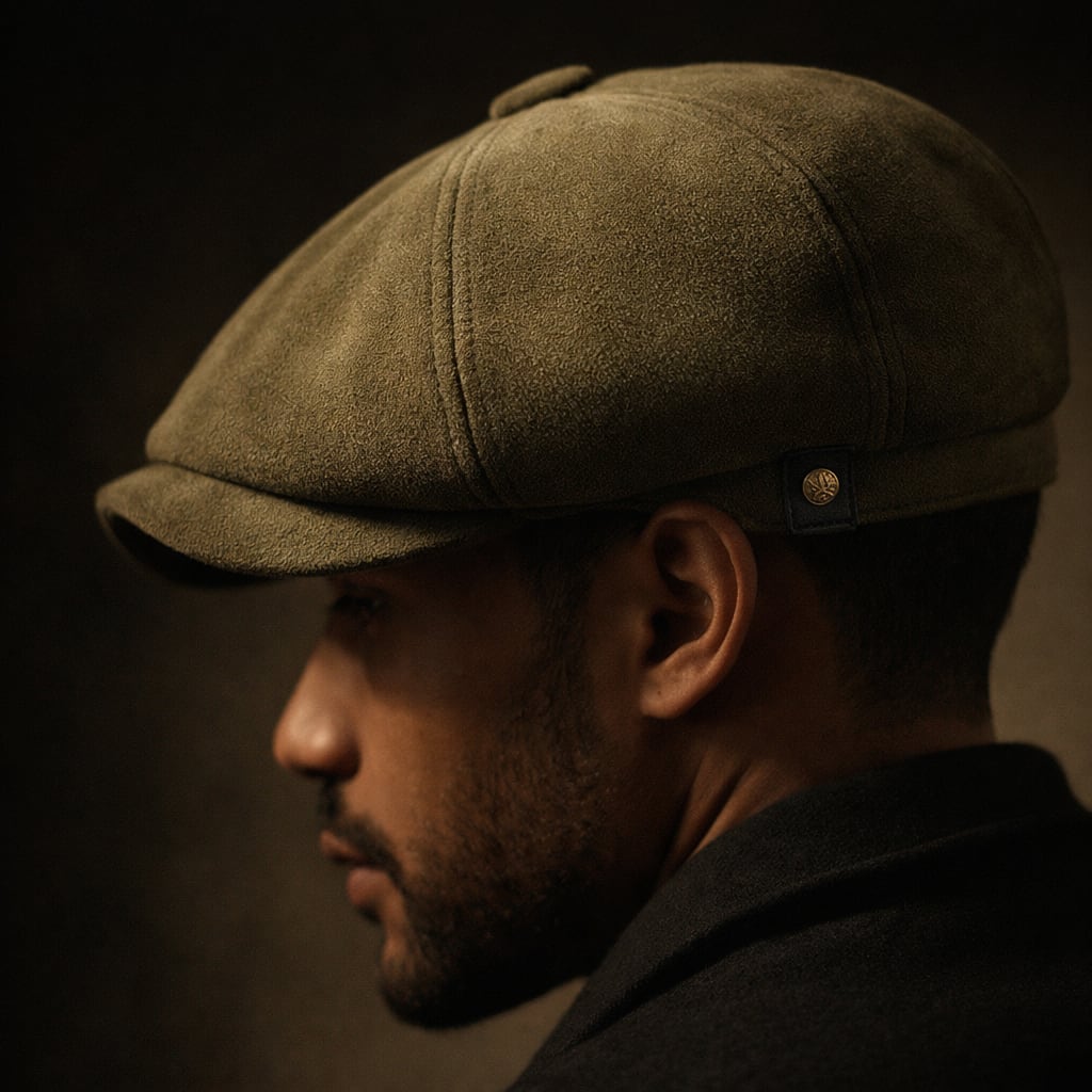 Unisex Faux Suede Newsboy Cap - Dane