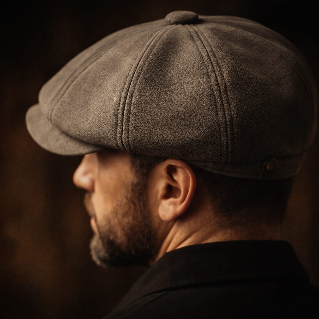 Unisex Faux Suede Newsboy Cap - Dane