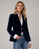 Women's Tailored Velvet Blazer - Magnolia
